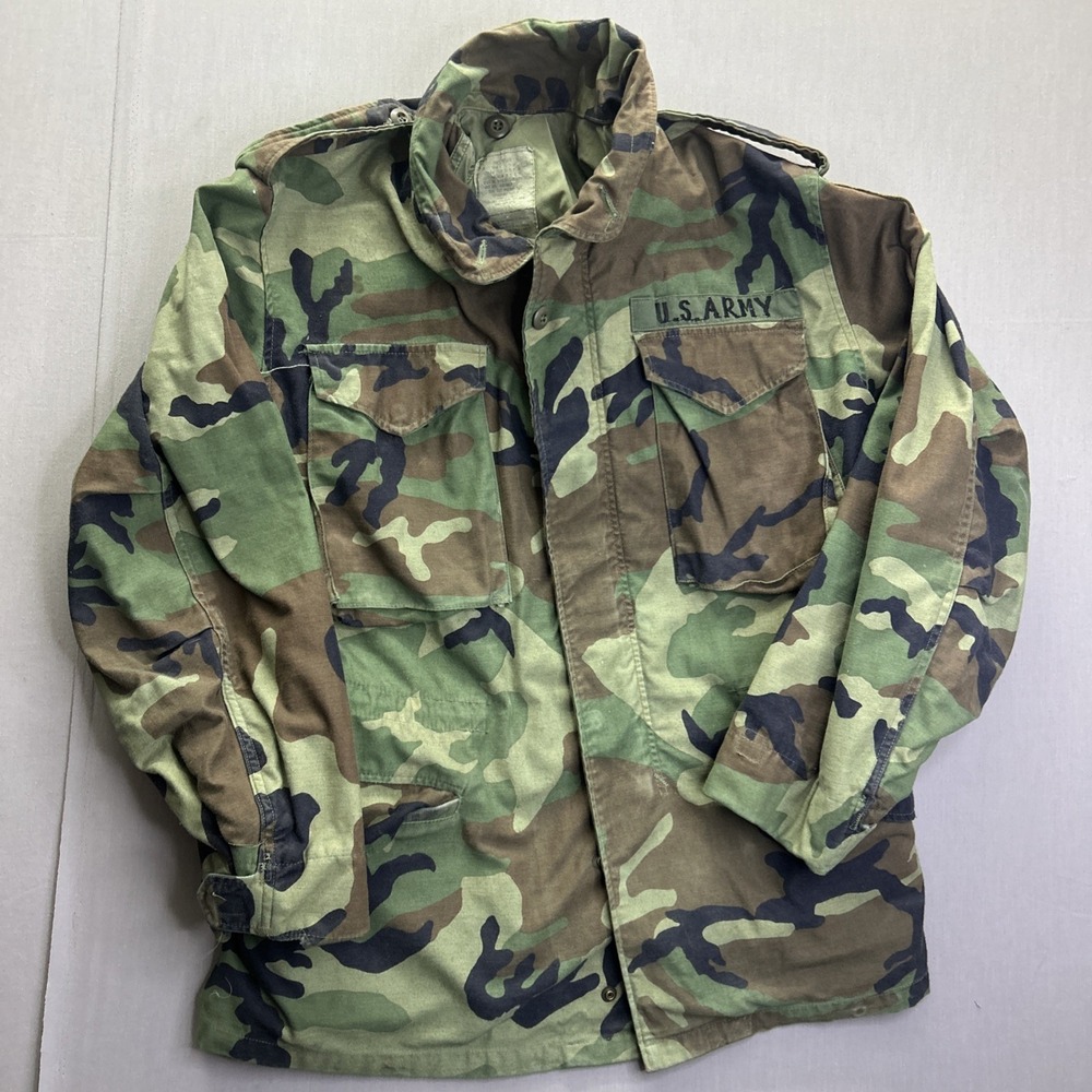 VTG M65 Cold Weather Field Jacket Scovill Zip Cold War Era Small Regular 1st Inf
